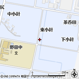 福島県福島市笹木野東小針周辺の地図