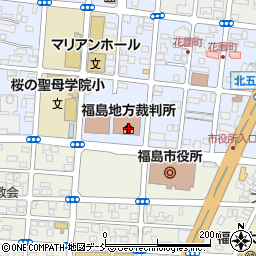 福島家庭裁判所周辺の地図