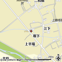 福島県福島市上野寺堰下周辺の地図