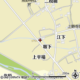 福島県福島市上野寺（堰下）周辺の地図