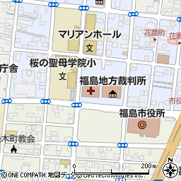 福島労働局　雇用環境・均等室周辺の地図