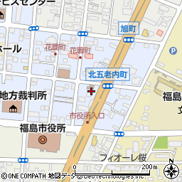 ファミリーマート福島北五老内町店周辺の地図