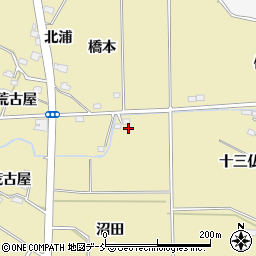 福島県福島市上野寺周辺の地図