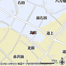 福島県福島市笹木野北原周辺の地図