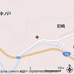 福島県伊達市霊山町石田岩崎前周辺の地図