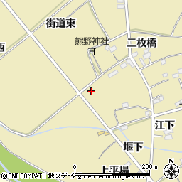 福島県福島市上野寺清水田周辺の地図