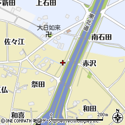 福島県福島市上野寺赤沢38周辺の地図