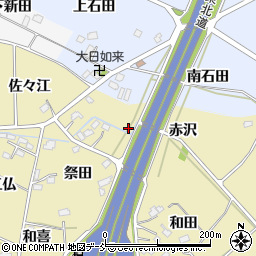 福島県福島市上野寺赤沢38周辺の地図