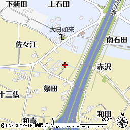 福島県福島市上野寺赤沢53周辺の地図