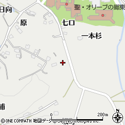 福島県福島市山口（一本杉）周辺の地図