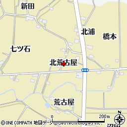 福島県福島市上野寺北荒古屋周辺の地図