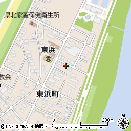 福島県福島市東浜町周辺の地図