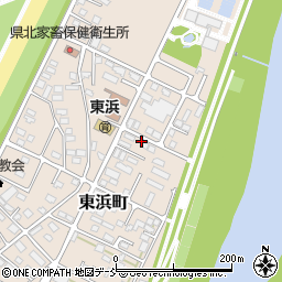 福島県福島市東浜町周辺の地図