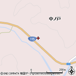 福島県伊達市霊山町石田中ノ戸周辺の地図