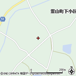 福島県伊達市霊山町下小国小国屋敷周辺の地図