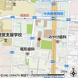 福島市役所　こども未来部こども発達支援センター周辺の地図