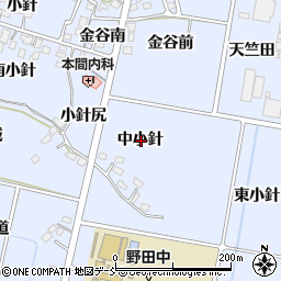 福島県福島市笹木野中小針周辺の地図
