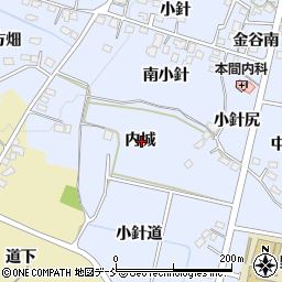 福島県福島市笹木野内城周辺の地図