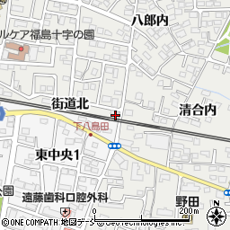 福島県福島市野田町街道北周辺の地図