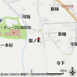 福島県福島市山口梨ノ木周辺の地図