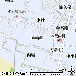 福島県福島市笹木野南小針周辺の地図
