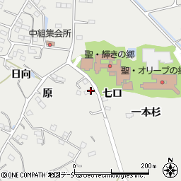 福島県福島市山口七口周辺の地図