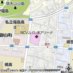 ＮＣＶふくしまアリーナ（福島市体育館・武道場）周辺の地図