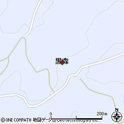 福島県伊達市保原町富沢黒森周辺の地図
