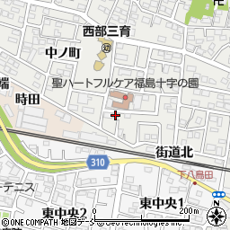 福島県福島市野田町台25周辺の地図