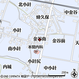 福島県福島市笹木野金谷南周辺の地図