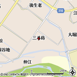 福島県福島市町庭坂（三斗蒔）周辺の地図