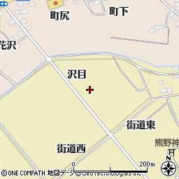 福島県福島市上野寺沢目周辺の地図