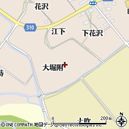 福島県福島市町庭坂（大堀附）周辺の地図