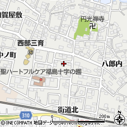 福島県福島市野田町台52周辺の地図