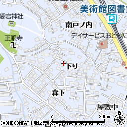 福島県福島市森合（下り）周辺の地図