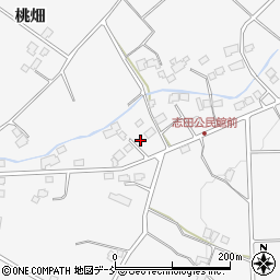福島県福島市在庭坂堰周辺の地図