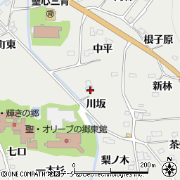 福島県福島市山口川坂周辺の地図