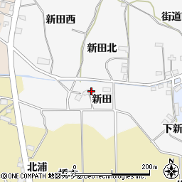 福島県福島市下野寺新田周辺の地図