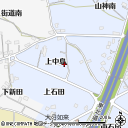 福島県福島市笹木野上中島周辺の地図