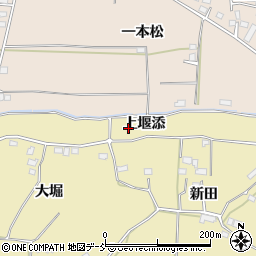 福島県福島市上野寺上堰添周辺の地図