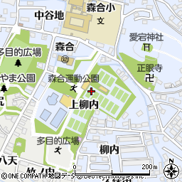 福島県福島市森合上柳内周辺の地図