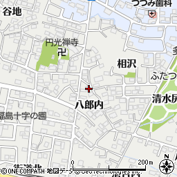 福島県福島市野田町八郎内43周辺の地図