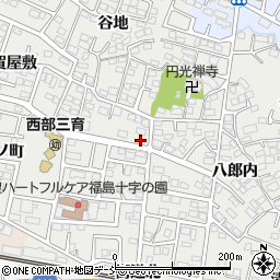 福島県福島市野田町台83周辺の地図
