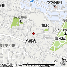 福島県福島市野田町八郎内55-8周辺の地図