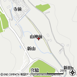 福島県福島市岡部山神前周辺の地図
