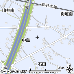 福島県福島市笹木野中島周辺の地図