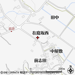福島県福島市在庭坂西周辺の地図
