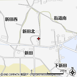 福島県福島市下野寺新田北周辺の地図