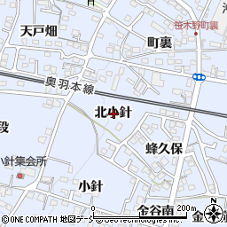 福島県福島市笹木野北小針周辺の地図