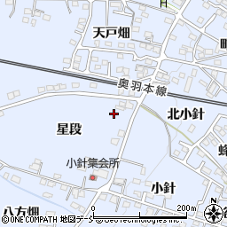 福島県福島市笹木野星段周辺の地図